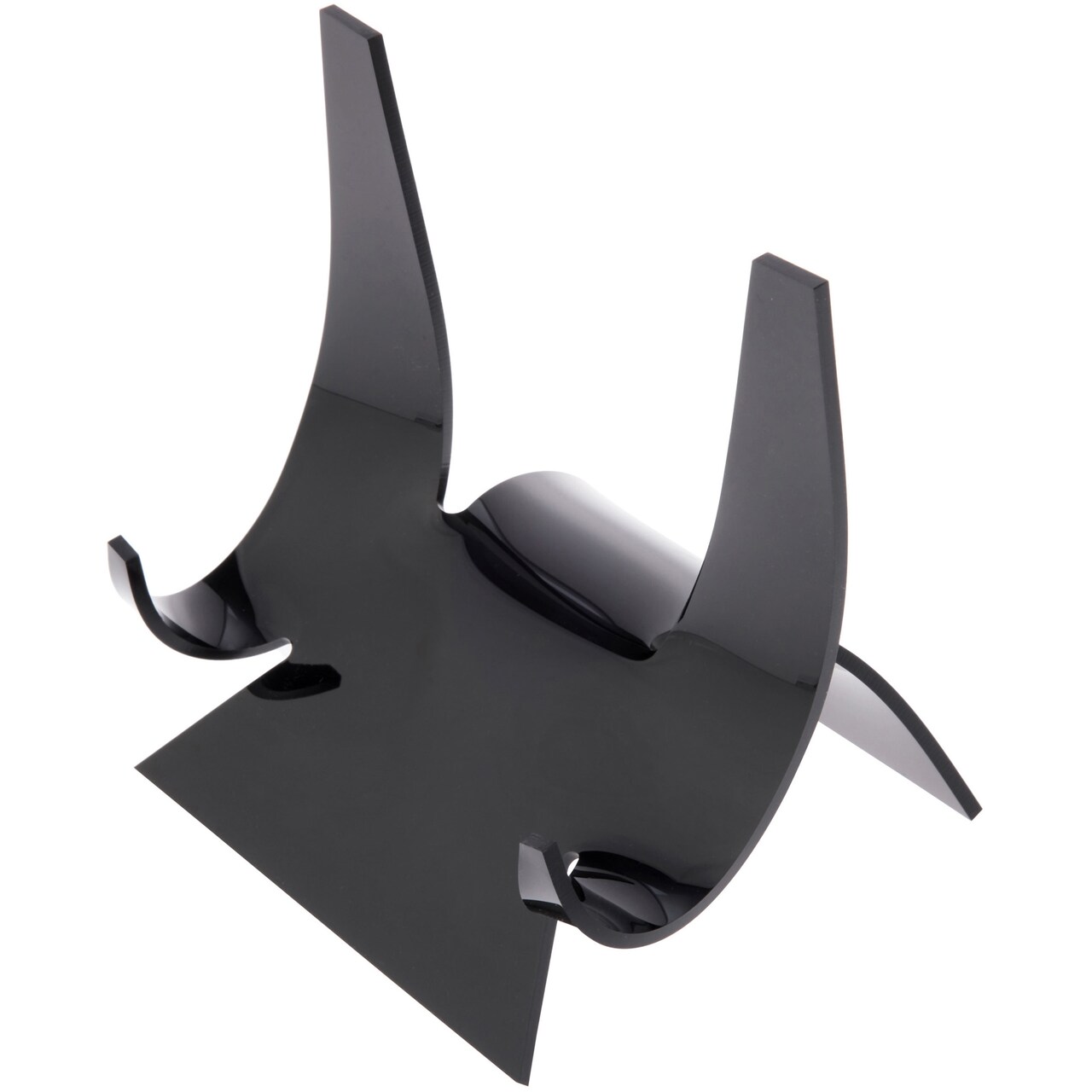 Plymor Black Acrylic Double-Scoop Display Easel, 4.875" H x 4.75" W x 4" D